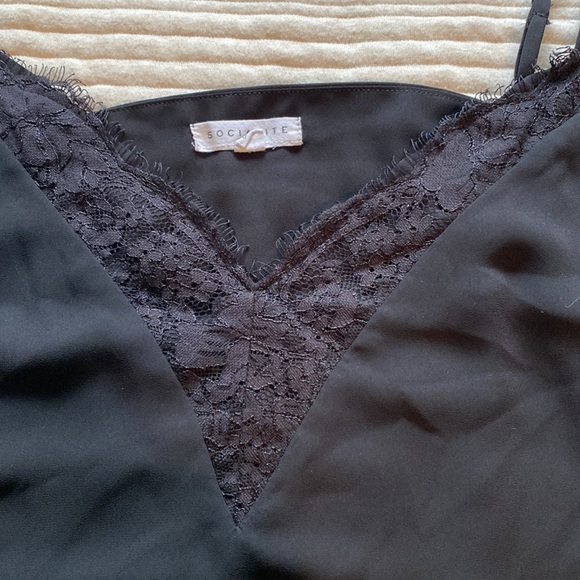 Two Black Spaghetti Strap Tanks Size L - Picture 7 of 9